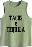 Tacos und Tequila Tank Tops Frauen Grafik Trinken Shirt