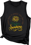 Women Stand Close to People Who Feel Like Sunshine Graphic Tank Tops