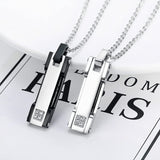 Collier pendentif en acier inoxydable pour Couples, ensemble de colliers assortis personnalisés pour Couple avec nom et Date gravée