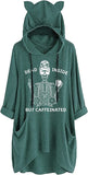 Dead Inside But Caffeinated Sunflower Women Long Sleeve Hoodies Skull Shirt for Women