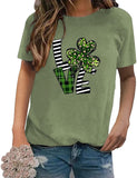 St Patrick Love Tee Women Shamrock Graphic Gift Shirt