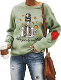 Sweat-shirt maman crâne pour femmes, juste une fille qui aime l'automne