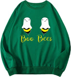Women Boo Bees Shirt Funny Halloween Boobies Sweatshirt