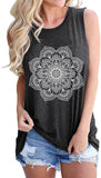 Mandala Sleeveless Shirt Bohemian Women Tank Top Shirt