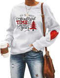 Women Christmas Shirts It's The Most Wonderful Time of The Year Long Sleeve Sweatshirt