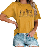 Women Just One More Plant Lover Gift Tees Shirt Tops