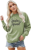 Santa Squad Sweatshirt for Women Funny Shirt