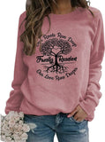 Sweat-shirt de réunion de famille pour femmes, chemise d'arbre généalogique profond