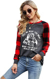 Women Tell Me What You Really Want Christmas Shirt Buffalo Plaid Fashion Blouse