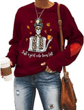 Sweat-shirt maman crâne pour femmes, juste une fille qui aime l'automne