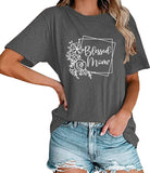 Blessed Mama Floral Shirt Women Graphic Tees