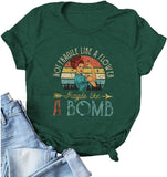Les femmes ne sont pas fragiles comme une fleur Fragile comme une bombe T-shirt graphique