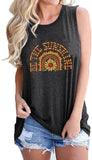 Débardeur Be The Sunshine pour femme, chemise tournesol