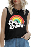 Day Drinkin' Vintage Rainbow Tank Damen Lustiges Sommershirt
