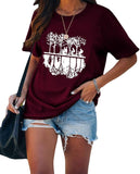 Women Campus T-Shirt Green Years Good Times Tee Tops