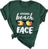 T-Shirt de plage pour femmes, chemise graphique de plage, chemise d'été