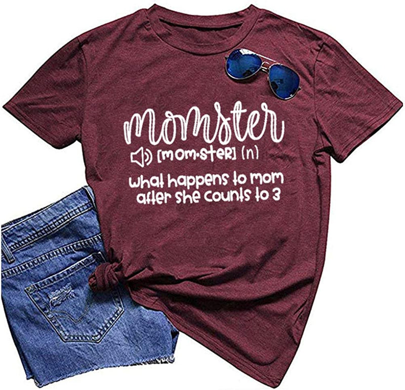 Women Momster T-Shirt Mom Life Shirt