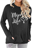 Women Long Sleeve Mom Life Blouse with Pockets