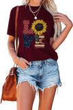 American Flag Love Shirt Women 4th of July Independence Day Tees Tops