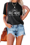 Adventure Tshirt for Women Hike More Worry Less Tees Tops