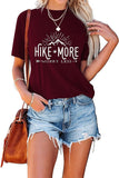 Adventure Tshirt for Women Hike More Worry Less Tees Tops