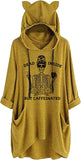 Dead Inside But Caffeinated Sunflower Women Long Sleeve Hoodies Skull Shirt for Women