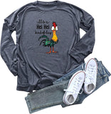 Damen It's a HEI HEI Kind of Day Shirt Langarmbluse mit Grafik