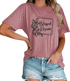 Blessed Mama Floral Shirt Women Graphic Tees