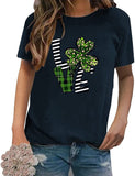 St Patrick Love Tee Women Shamrock Graphic Gift Shirt