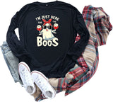 Halloween Beer Shirt Women I'm Just Here for The Boos Blouse