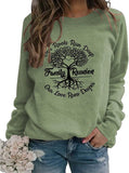 Sweat-shirt de réunion de famille pour femmes, chemise d'arbre généalogique profond