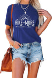 Adventure Tshirt for Women Hike More Worry Less Tees Tops