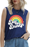 Day Drinkin' Vintage Rainbow Tank Damen Lustiges Sommershirt