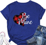 Be Mine Shirt Women Valentine's Day Buffalo Heart Tees
