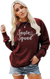 Santa Squad Sweatshirt for Women Funny Shirt