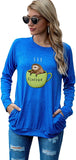 Sloth Shirt for Women Funny Sloth Coffee Blouse with Pockets