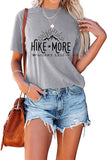 Adventure Tshirt for Women Hike More Worry Less Tees Tops