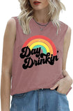 Day Drinkin' Vintage Rainbow Tank Damen Lustiges Sommershirt