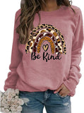 Be Kind Rainbow Sweatshirt for Women Long Sleeve Kindness Shirt