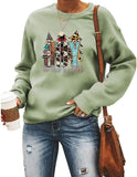 Women Joy To The World Graphic Sweatshirt Buffalo Plaid Christmas Shirt