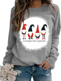 Women Christmas Gnomes Sweatshirt Just Hanging with My Gnomies Shirt