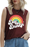 Day Drinkin' Vintage Rainbow Tank Damen Lustiges Sommershirt