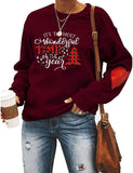 Women Christmas Shirts It's The Most Wonderful Time of The Year Long Sleeve Sweatshirt