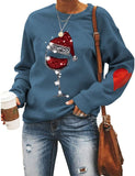 Women Christmas Wine Shirt Santa Wine Glass Sweatshirt