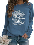 Sweat-shirt de réunion de famille pour femmes, chemise d'arbre généalogique profond