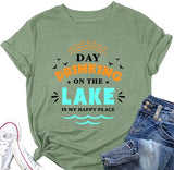 Women Day Drinking Shirt Day Drinking On The Lake is My Happy Place Tees