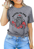 Women Long Sleeve Santa Cute Sweatshirt Christmas Santa Sweatshirt