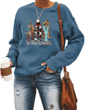 Women Joy To The World Graphic Sweatshirt Buffalo Plaid Christmas Shirt