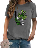 St Patrick Love Tee Women Shamrock Graphic Gift Shirt