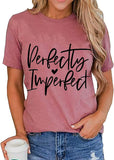 Women Perfectly Love Heart Imperfect Graphic Sweatshirt Long Sleeve Shirt